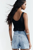 TIED RUCHED TOP
