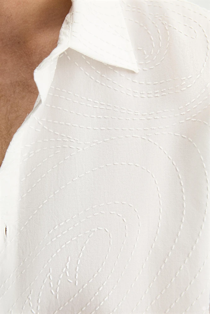 CHEMISE RELAXED FIT TEXTURÉE
