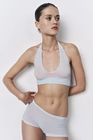 HALTER BRA WITH POLYAMIDE