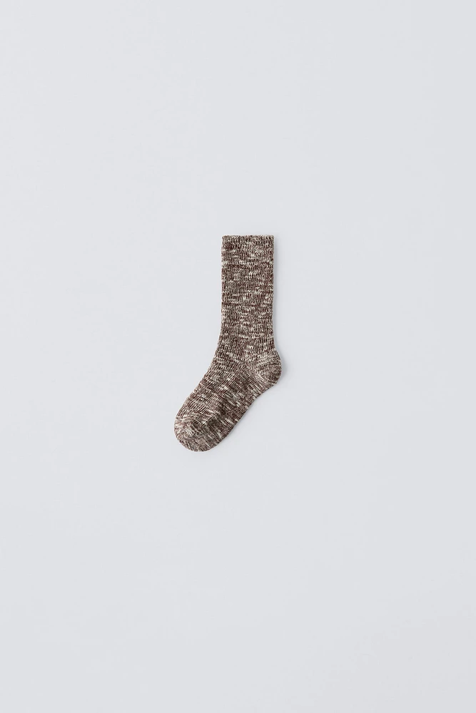 FLECKED KNIT SOCKS