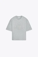 METALLIC THREAD PLUSH SWEATSHIRT