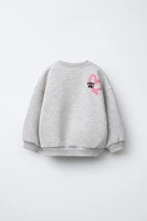 EMBROIDERED BEAR SWEATSHIRT