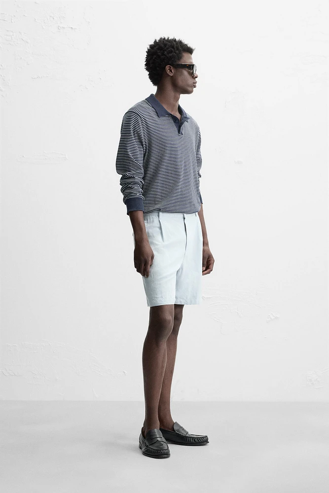 WASHED PLEATED SHORTS