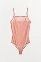 BODY POINTELLE ROSE CONTRASTE