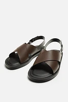 CROSSED STRAP SANDALS