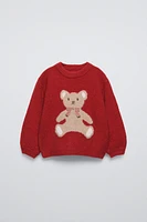 KNIT SWEATER WITH BEAR