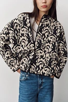 ANIMAL PRINT PUFFER JACKET