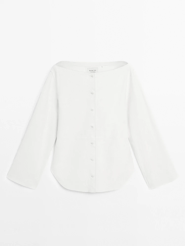 Chemise cintrée en cuir et daim - Limited Edition