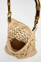 FLORAL WOVEN SHOPPER BAG