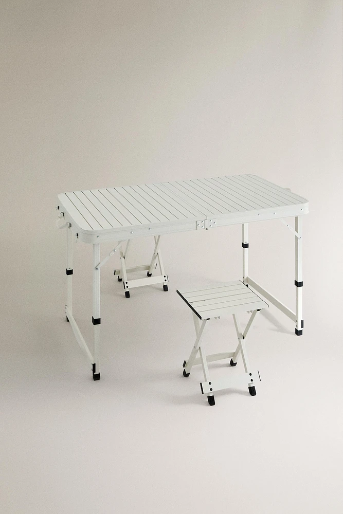 SET MESA TABOURET S PLEGABLES PLAYA (SET DE 3)
