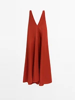 Long flowing flounce dress