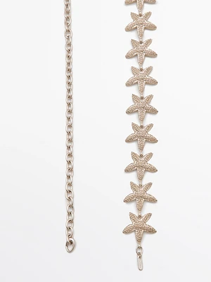 Ceinture chaîne pierres étoile