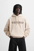 WASHED TEXT HOODIE SWEATSHIRT