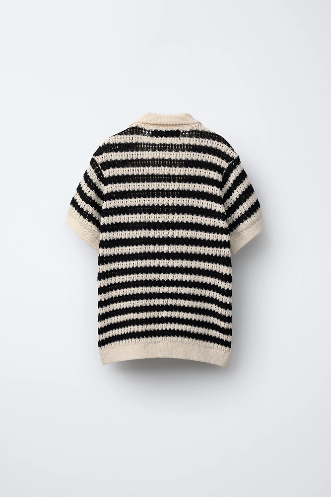 CROCHET KNIT POLO