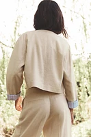 VESTE COURTE AVEC LIN