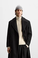 BELTED DOUBLE-BREASTED COAT