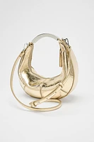 OVAL BAG WITH METAL HANDLE