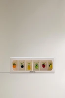 LOT MARQUE-VERRES FRUITS (LOT DE 6)