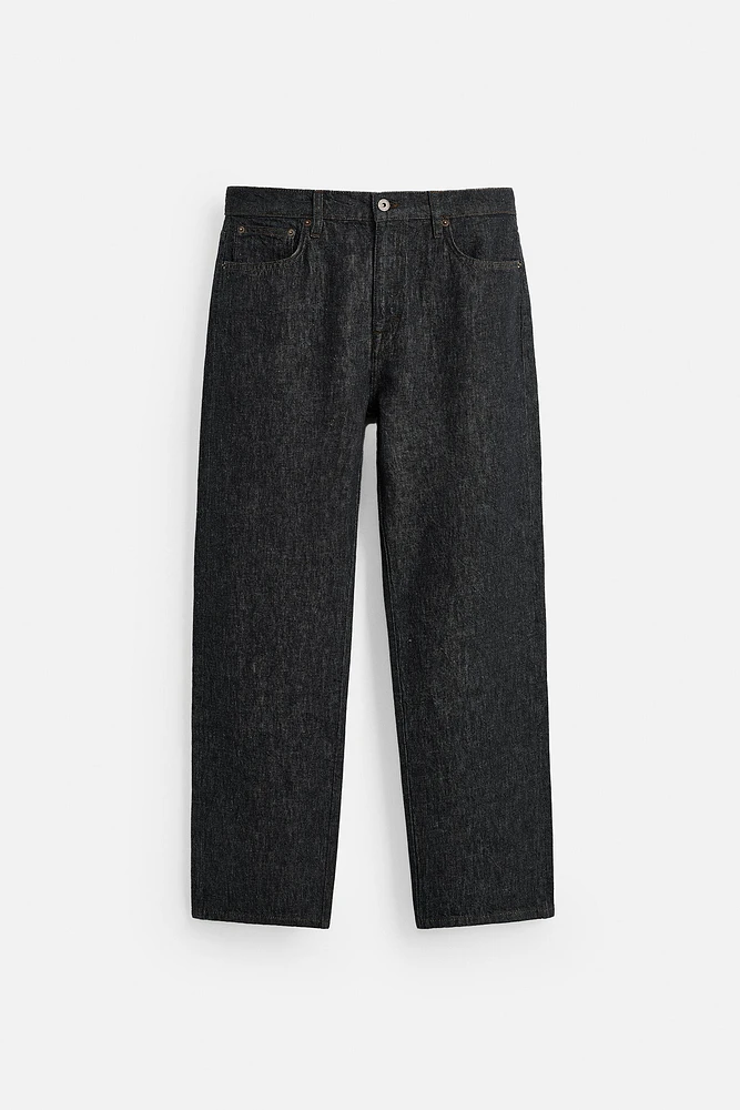STRAIGHT FIT COTTON-HEMP JEANS