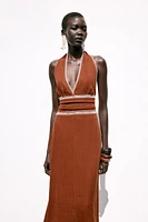 EMBROIDERED MIDI DRESS