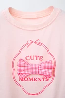 GINGHAM APPLIQUÉ T-SHIRT