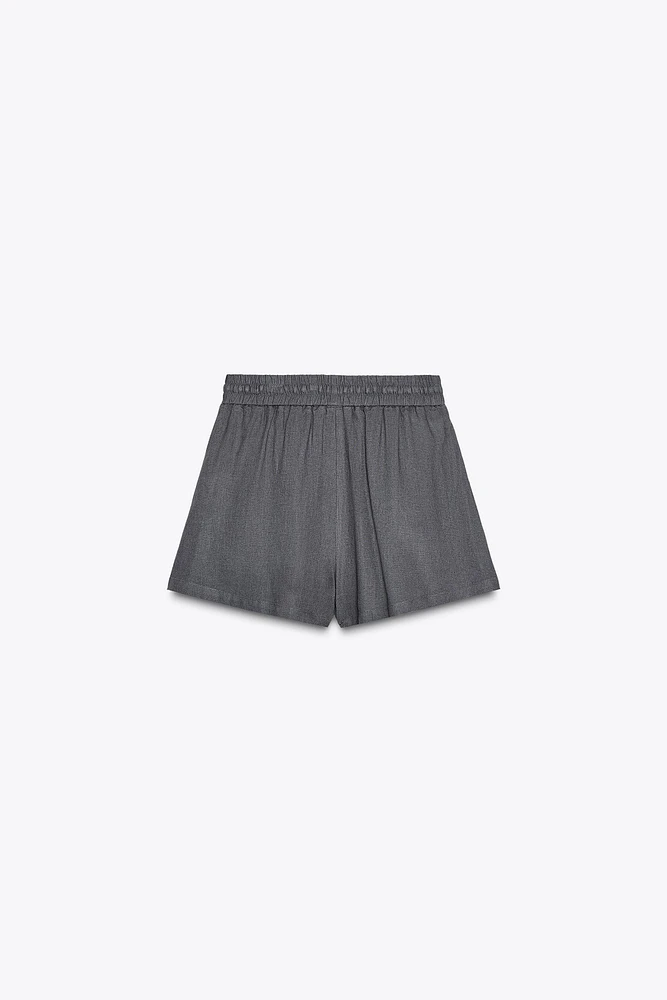 BERMUDA BOXER AVEC LIN