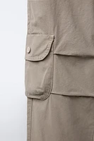 BAGGY CANVAS PANTS WITH POCKETS