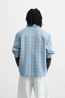 CHEMISE À CARREAUX EFFET PLISSÉ