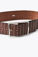 MULTI-STUD LEATHER BELT