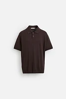 POLO EN MAILLE SOIE ET LIN