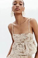 EMBROIDERED CROP TOP