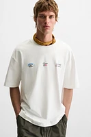 T-SHIRT IMPRIMÉ DÉLAVÉ RACING