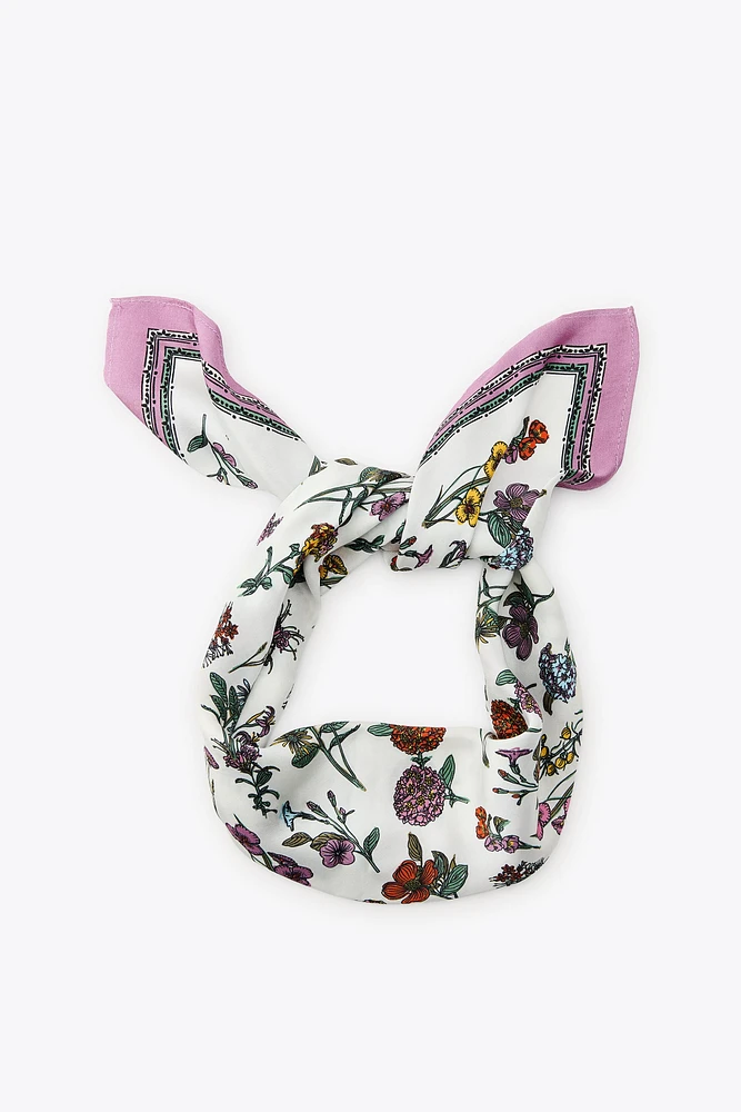 FOULARD À IMPRIMÉ FLEURS