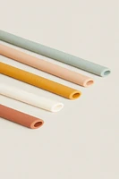 SILICONE STRAWS (PACK OF 5)