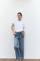 Z1975 HIGH RISE WIDE LEG LONG LENGTH JEANS