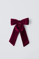 VELVET BOW SCRUNCHIE