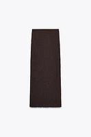TEXTURED LONG SKIRT