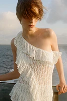 ASYMMETRIC LACE TOP
