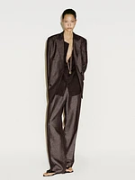 Pantalon à pince en lin chiné - Limited Edition