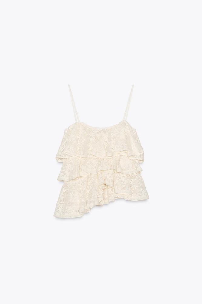 TOP VOLANTS DENTELLE