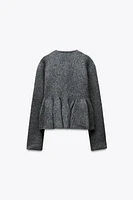 PEPLUM KNIT CARDIGAN