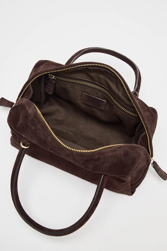 SPLIT LEATHER BOWLING BAG
