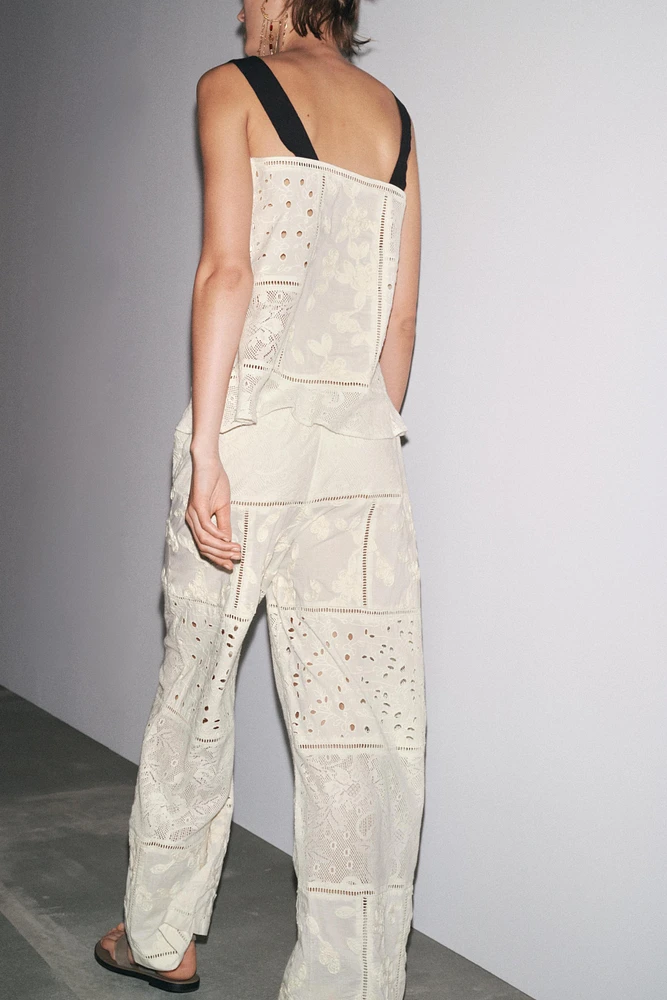 ZW COLLECTION PATCHWORK EMBROIDERED PANTS
