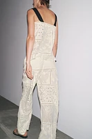ZW COLLECTION PATCHWORK EMBROIDERED PANTS