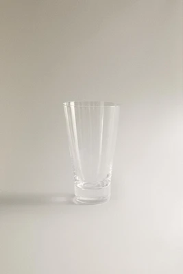 CRYSTALLINE SOFT DRINK TUMBLER WITH A THICK BASE