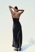 SATIN LONG DRESS