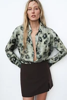SATIN EFFECT BASIC SHIRT