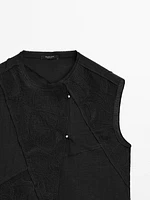 Veste sans manches brodée