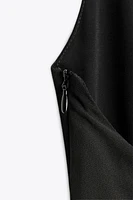 ROBE LONGUE HALTER VOLANTS