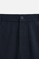 TEXTURED REGULAR FIT SHORTS